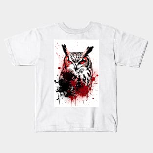 Great Horned Owl Kids T-Shirt